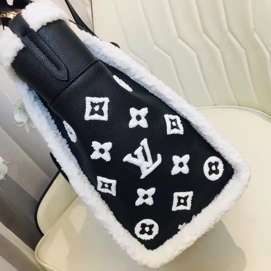 3D model Louis Vuitton On My Side MM Bag Shearling Fur VR / AR / low-poly