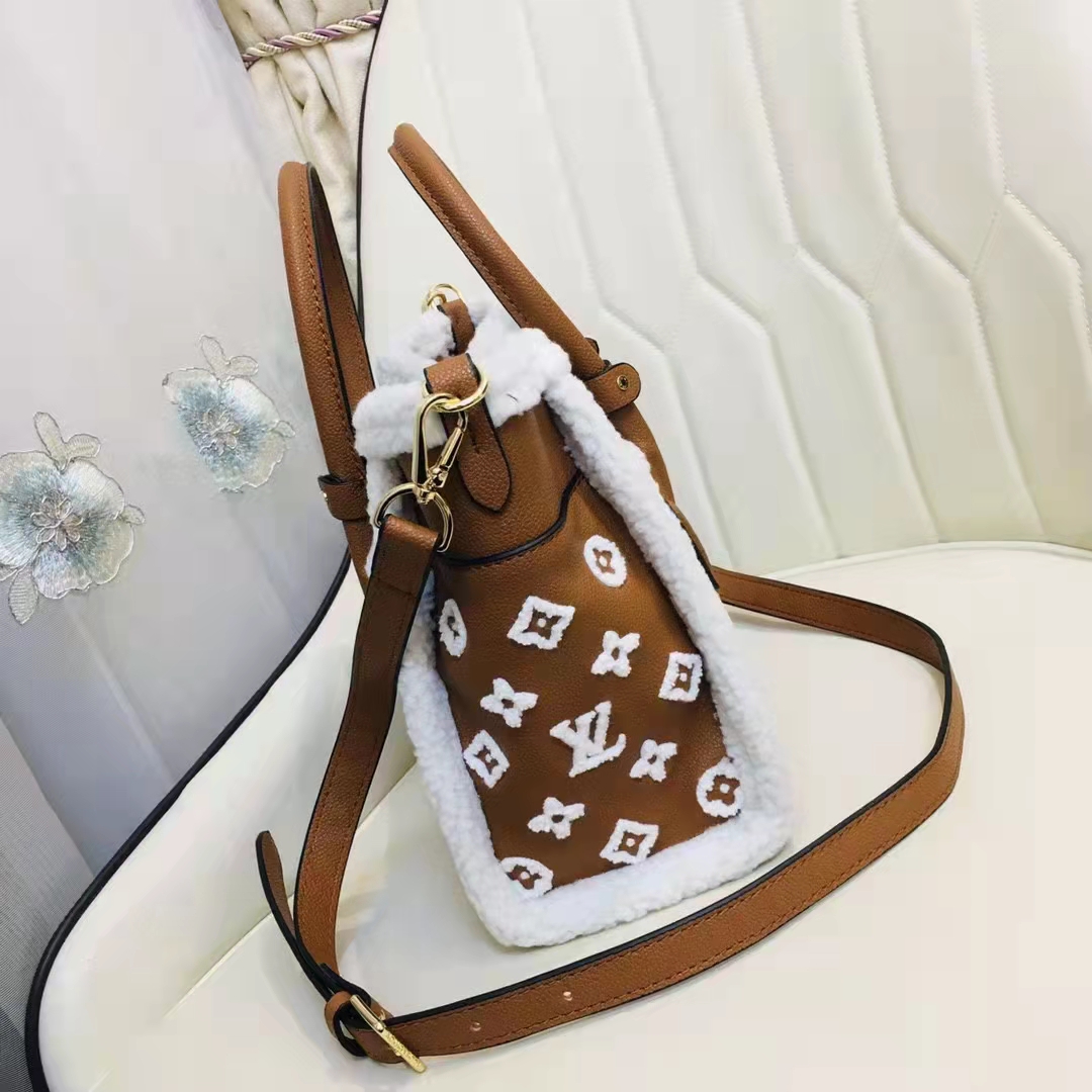 Louis Vuitton Caramel Calfskin and Shearling on My Side PM - Handbag | Pre-owned & Certified | used Second Hand | Unisex