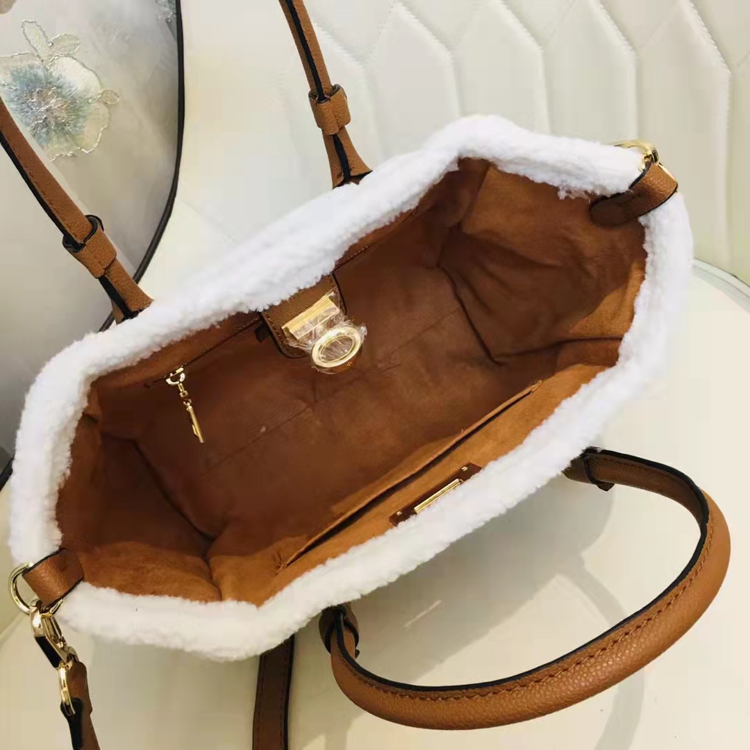 Louis Vuitton Caramel Calfskin and Shearling On My Side PM For Sale at  1stDibs