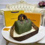 Louis Vuitton LV Women Speedy Bandoulière 25 Handbag Green Econyl Mini Monogram Canvas - immagine 5