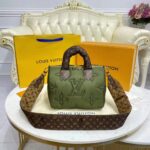 Louis Vuitton LV Women Speedy Bandoulière 25 Handbag Green Econyl Mini Monogram Canvas - immagine 3