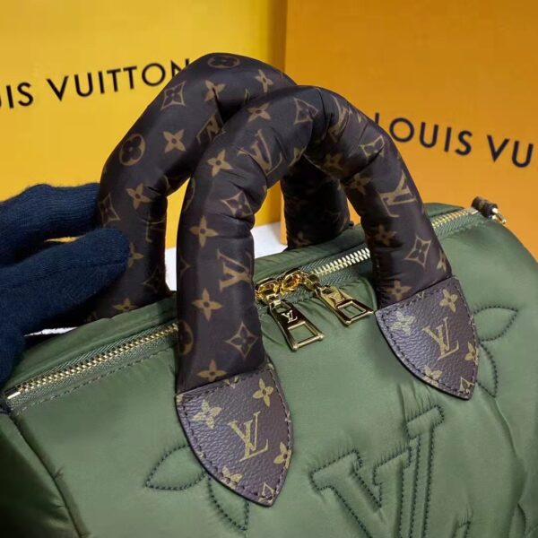 Louis Vuitton LV Women Speedy Bandoulière 25 Handbag Green Econyl Mini Monogram Canvas (2)