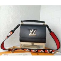 Louis Vuitton LV Women Twist MM Handback Black Epi Grained Cowhide Leather