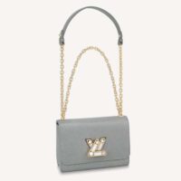 Louis Vuitton LV Women Twist MM Handback Gris Cloudy Epi Cowhide Leather (1)