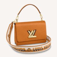 Louis Vuitton LV Women Twist MM Handback Honey Gold Epi Grained Cowhide