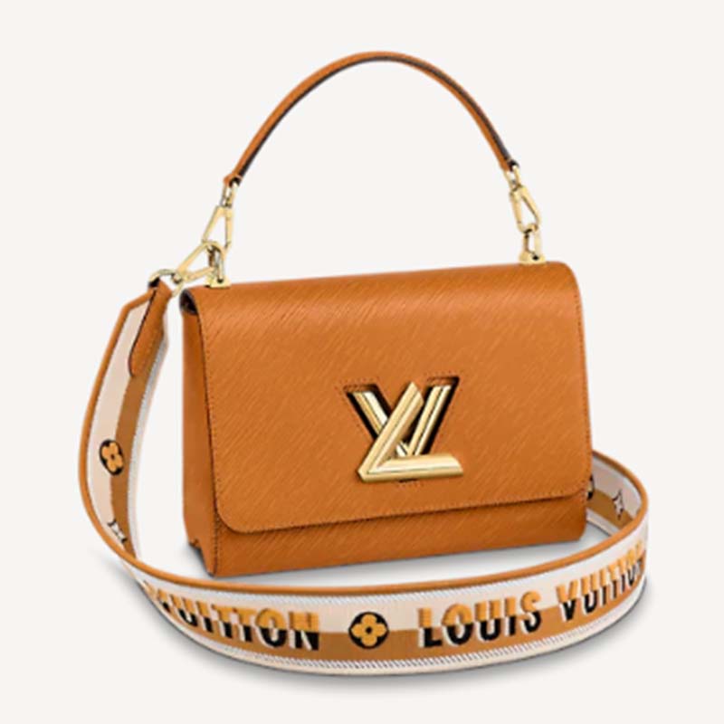 Louis Vuitton Gold Leather LV Twist Wrap Bracelet 17