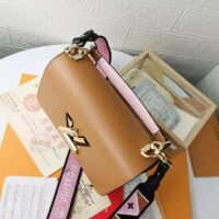 Louis Vuitton LV Women Twist MM Handback Honey Gold Epi Grained Cowhide