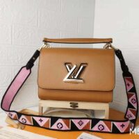 Louis Vuitton LV Women Twist MM Handback Honey Gold Epi Grained Cowhide