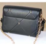 Louis Vuitton LV Women Twist MM Handbag Black Lambskin Calfskin Leather - Image 8