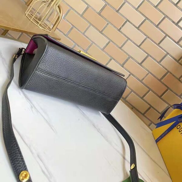 Louis Vuitton LV Women Twist One Handle PM Handbag Black Taurillon Cowhide (4)
