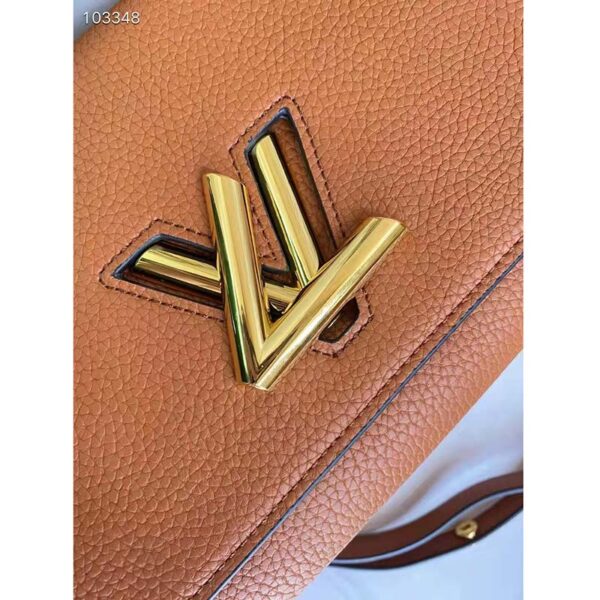 Louis Vuitton LV Women Twist One Handle PM Handbag Brown Taurillon Cowhide (3)