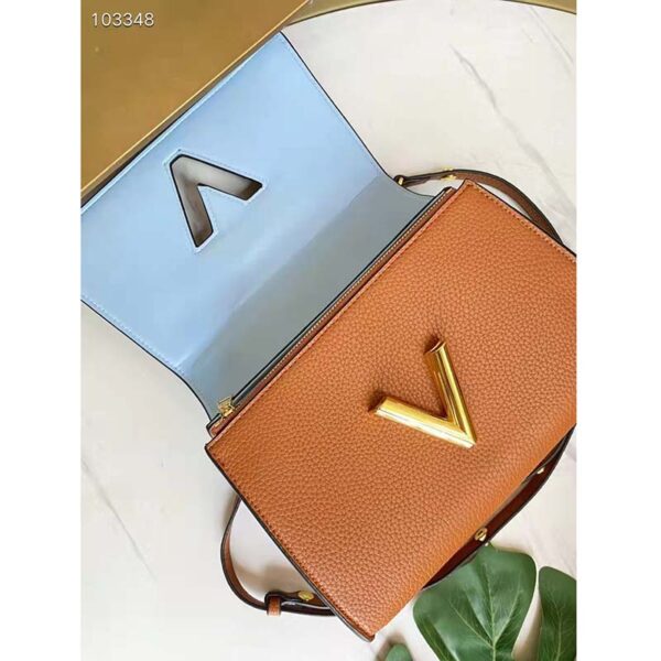 Louis Vuitton LV Women Twist One Handle PM Handbag Brown Taurillon Cowhide (5)