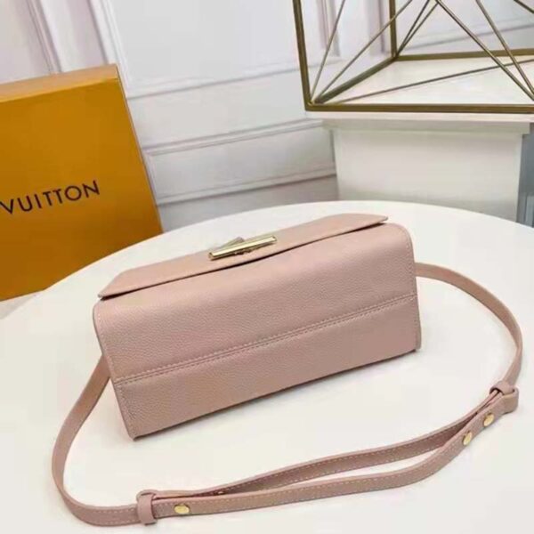 Louis Vuitton LV Women Twist One Handle PM Handbag Pink Greige Taurillon Cowhide (4)