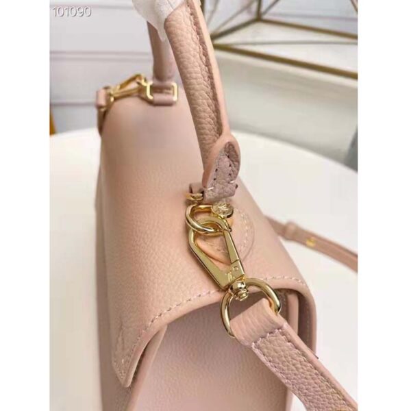 Louis Vuitton LV Women Twist One Handle PM Handbag Pink Greige Taurillon Cowhide (5)