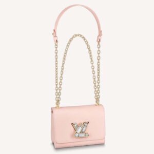 Louis Vuitton LV Women Twist PM Handback Rose Jasmin Epi Cowhide Leather