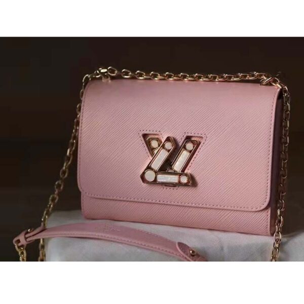 Louis Vuitton LV Women Twist PM Handback Rose Jasmin Epi Cowhide Leather (3)