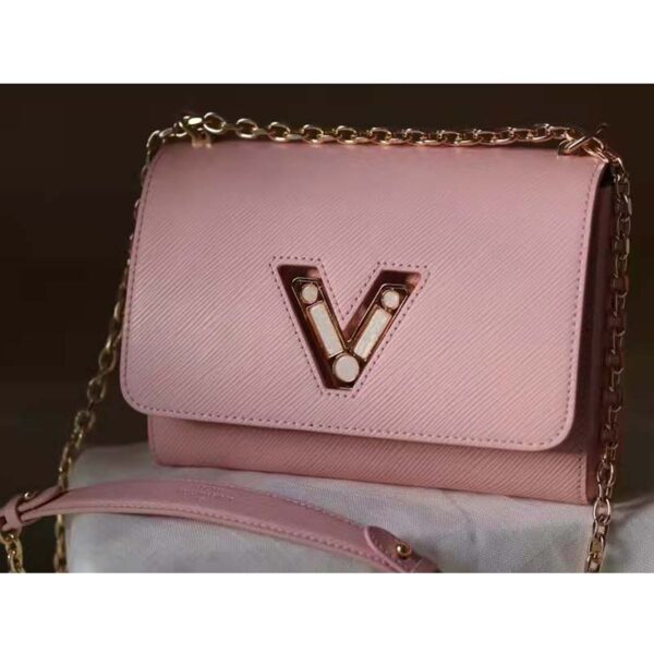 Louis Vuitton LV Women Twist PM Handback Rose Jasmin Epi Cowhide Leather (4)