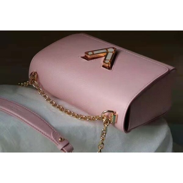 Louis Vuitton LV Women Twist PM Handback Rose Jasmin Epi Cowhide Leather (9)