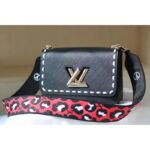 Louis Vuitton LV Women Twist PM Handbag Black Epi Grained Calfskin Leather – Image 4