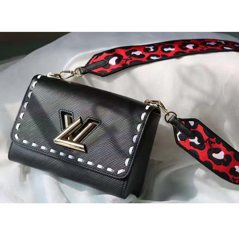 Louis Vuitton LV GHW Twist Sequin Bird Shoulder Bag Epi Black