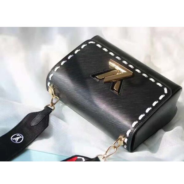 Louis Vuitton LV Women Twist PM Handbag Black Epi Grained Calfskin Leather (5)