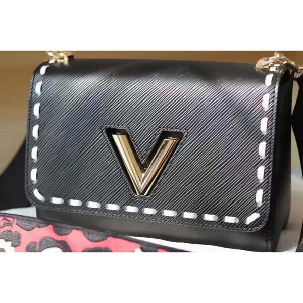 Louis Vuitton LV Women Twist PM Handbag Black Epi Grained Calfskin Leather (6)