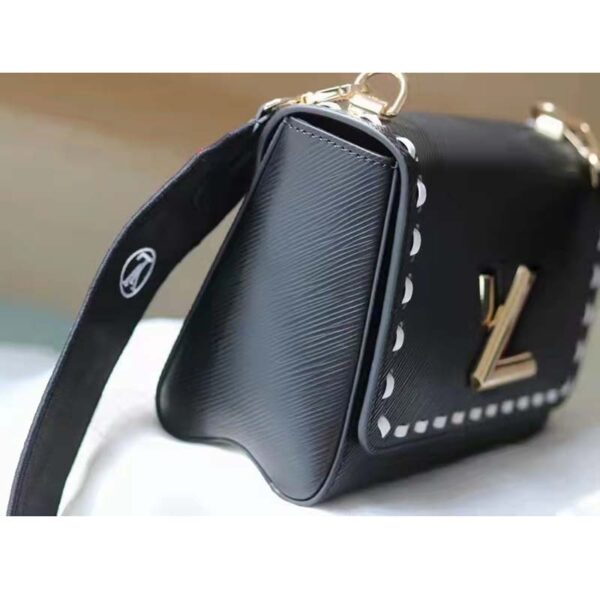 Louis Vuitton LV Women Twist PM Handbag Black Epi Grained Calfskin Leather (9)