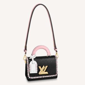 Louis Vuitton LV Women Twist PM Handbag Black Epi Grained Cowhide Leather