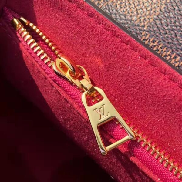 Louis Vuitton LV Women Vavin Chain Wallet in Damier Ebene Coated Canvas-Brown (10)