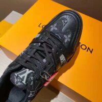 Louis Vuitton Unisex LV Trainer Sneaker Black Monogram Denim Rubber Outsole (1)