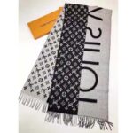 Louis Vuitton Unisex Monogram Split Scarf Black Allover Monogram LV Signature - Image 5