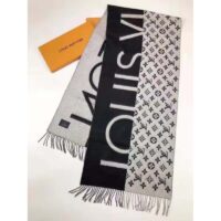 Louis Vuitton Unisex Monogram Split Scarf Black Allover Monogram LV Signature