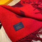 Louis Vuitton Unisex Monogram Split Scarf Red Allover Monogram LV Signature – Image 8