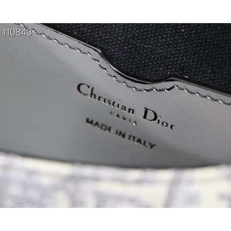 Dior Unisex Medium Dior Bobby Bag Gray Dior Oblique Jacquard