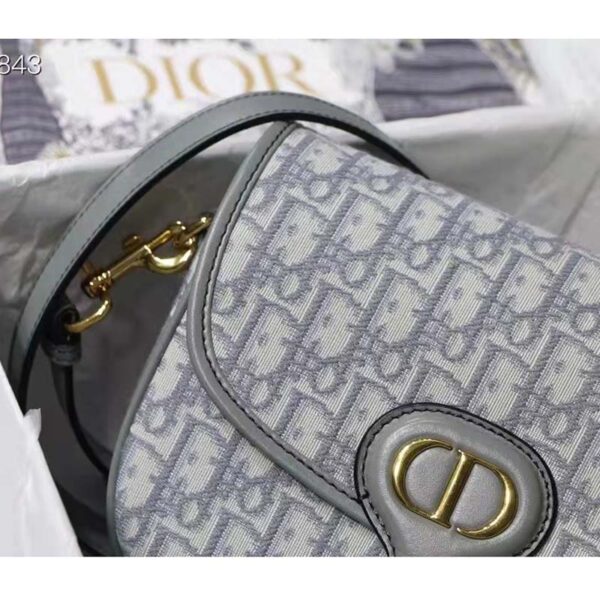 Dior Unisex Medium Dior Bobby Bag Gray Dior Oblique Jacquard (11)