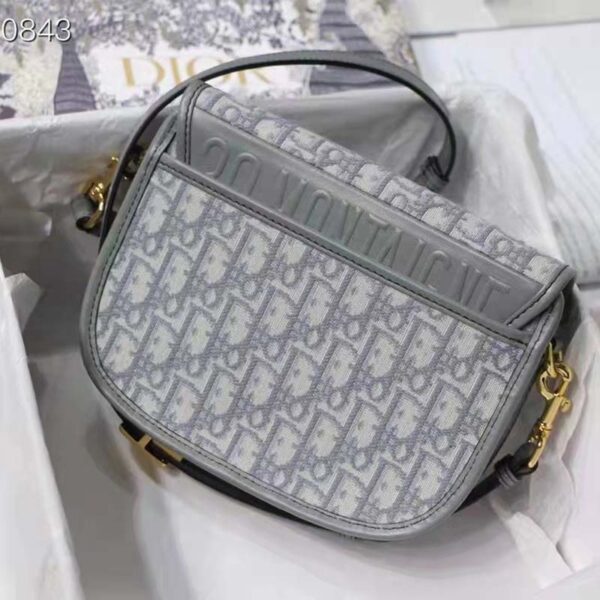 Dior Unisex Medium Dior Bobby Bag Gray Dior Oblique Jacquard (12)