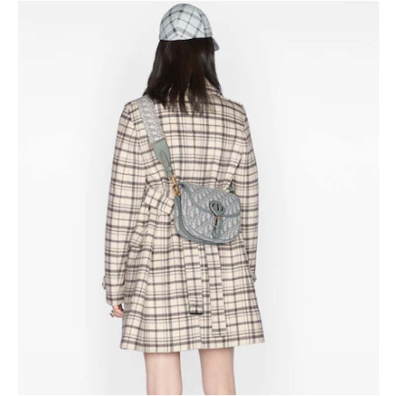 Dior Unisex Medium Dior Bobby Bag Gray Dior Oblique Jacquard