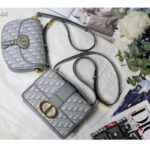 Dior Unisex Medium Dior Bobby Bag Gray Dior Oblique Jacquard - Bild 8