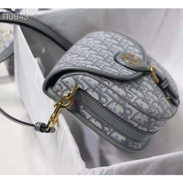 Dior Unisex Medium Dior Bobby Bag Gray Dior Oblique Jacquard (5)