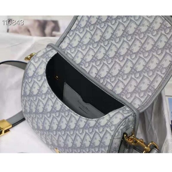 Dior Unisex Medium Dior Bobby Bag Gray Dior Oblique Jacquard (6)
