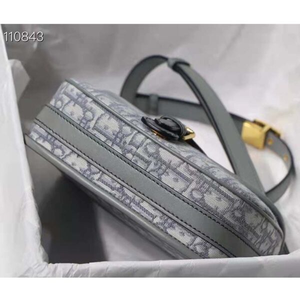Dior Unisex Medium Dior Bobby Bag Gray Dior Oblique Jacquard (7)