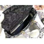 Dior Unisex Small Dior Book Tote Blue Toile De Jouy Embroidery – Bild 8