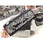 Dior Unisex Small Dior Book Tote Blue Toile De Jouy Embroidery – Bild 6