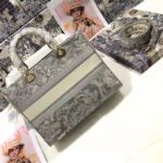 Dior Unisex Small Dior Book Tote Grey Toile De Jouy Embroidery - Bild 3