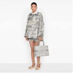 Dior Unisex Small Dior Book Tote Grey Toile De Jouy Embroidery - Bild 11