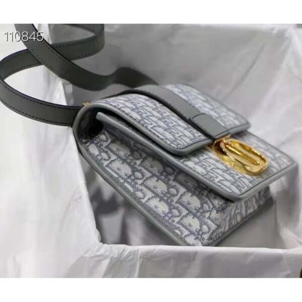 Dior Women 30 Montaigne Bag Gray Dior Oblique Jacquard (12)