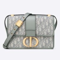 Dior Women 30 Montaigne Bag Gray Dior Oblique Jacquard