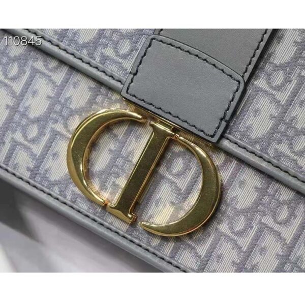 Dior Women 30 Montaigne Bag Gray Dior Oblique Jacquard (6)