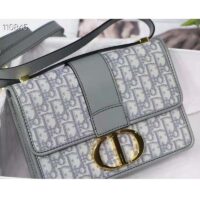 Dior Women 30 Montaigne Bag Gray Dior Oblique Jacquard (4)