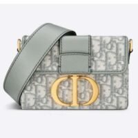 Dior Women 30 Montaigne Box Bag Gray Dior Oblique Jacquard (3)